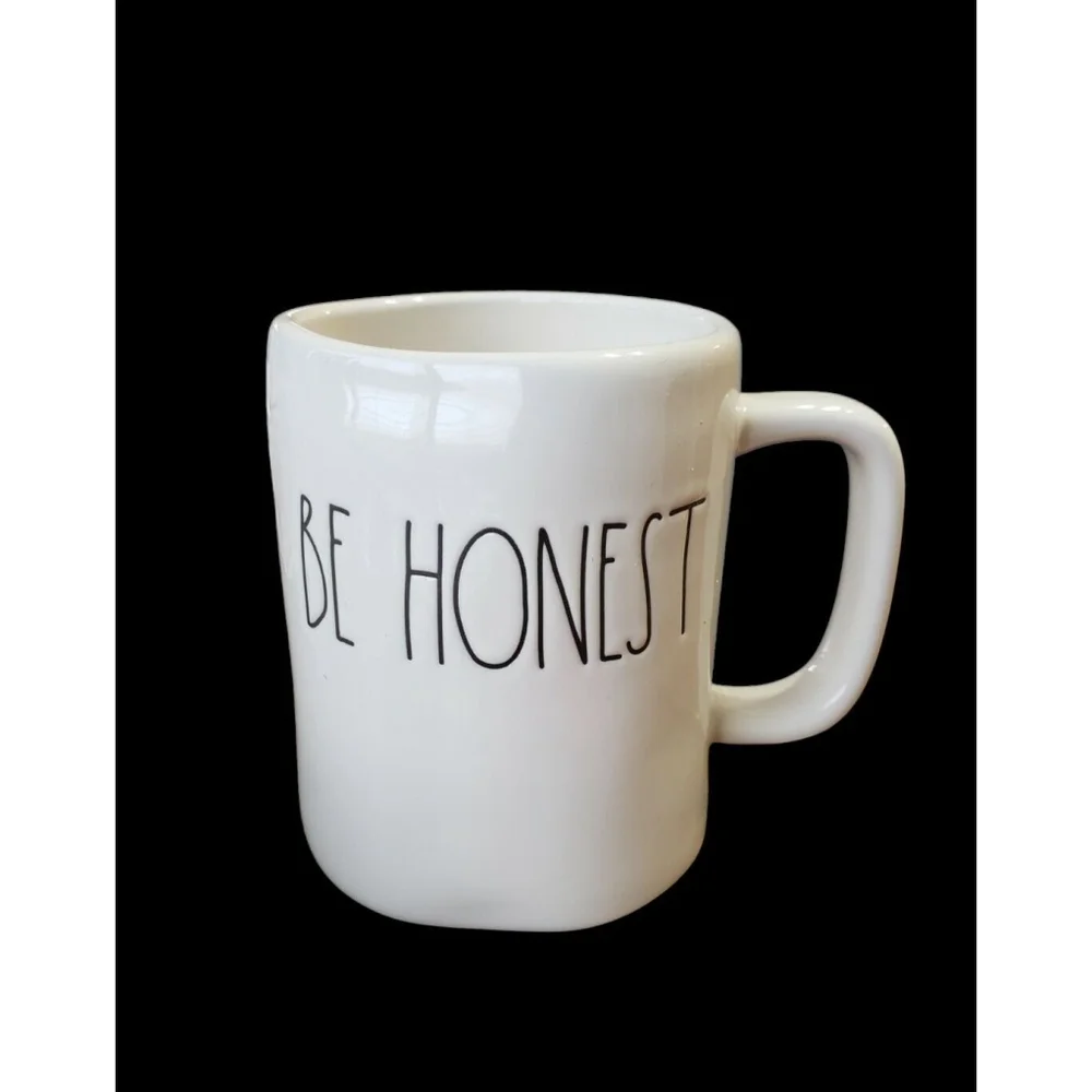 New RAE DUNN by Magenta BE HONEST Coffee Tea Mug Farmhouse Decor